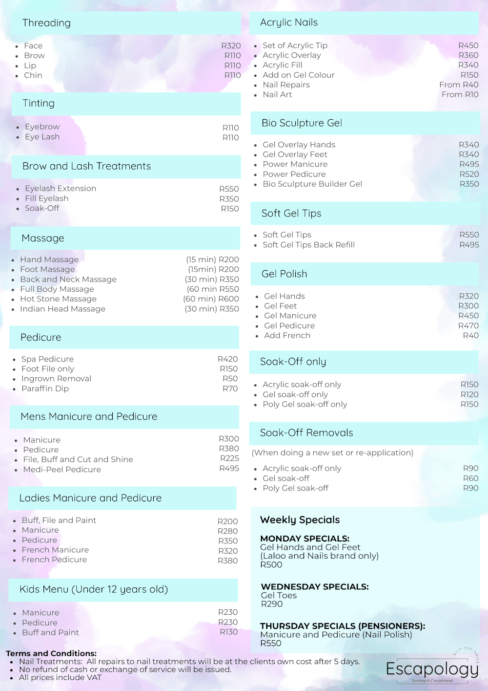 Escapology - 2026 to 2027 - Pricing Page 2 Escapology - 2026 to 2027 - Pricing Page 2